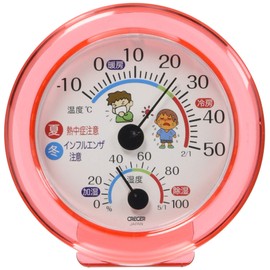 Cresel TR-103-P Analog Thermometer/Hygrometer, Pink