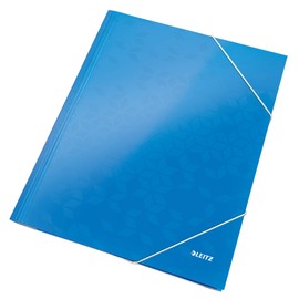 Leitz Wow 3 Flap Folder A4, Blue