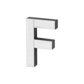 COLLECTIVE HOME - 7-inch Tall Mirrored Glass and Wood Decorative Letter, Home-Bedroom-Office Wall Décor. Perfect Fun Gift to Encourage Girls, Young Ladies & Teens. (F)