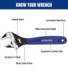 WORKPRO 8-Inch Adjustable Wrench, Cr-V Steel Wrench Metric & SAE
