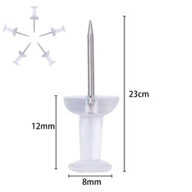 Push Pins for Bulletin Board, 50 pcs Clear Push Pins Thumb Tacks Clear Map Pins Drawing Pins with Storage Box for Home Office Craft Projects