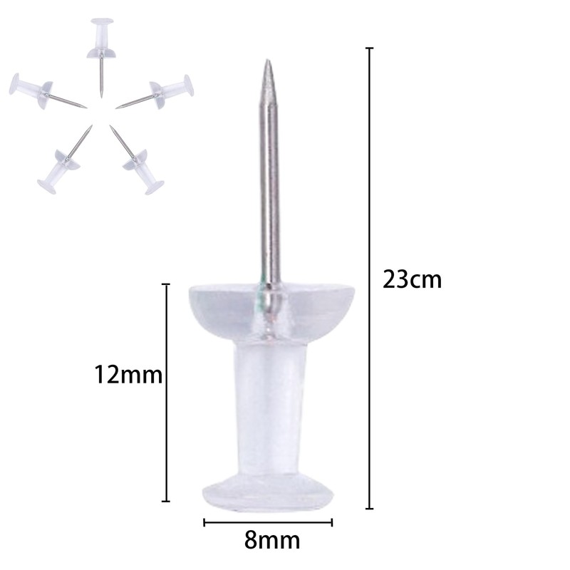 Push Pins for Bulletin Board, 50 pcs Clear Push Pins