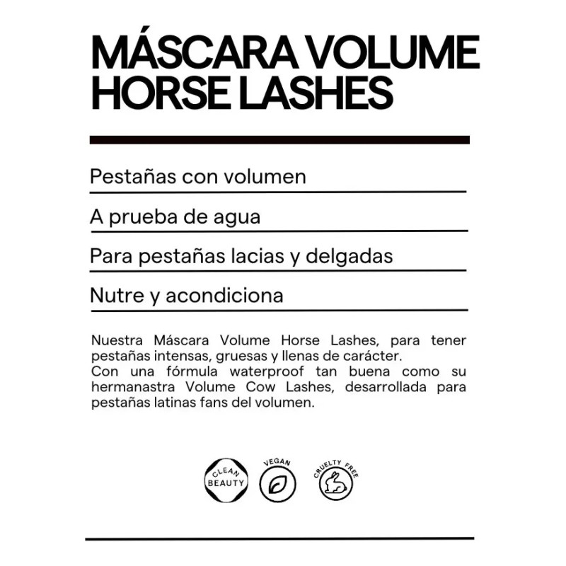 Sarelly Máscara Volume Horse Lashes Negro