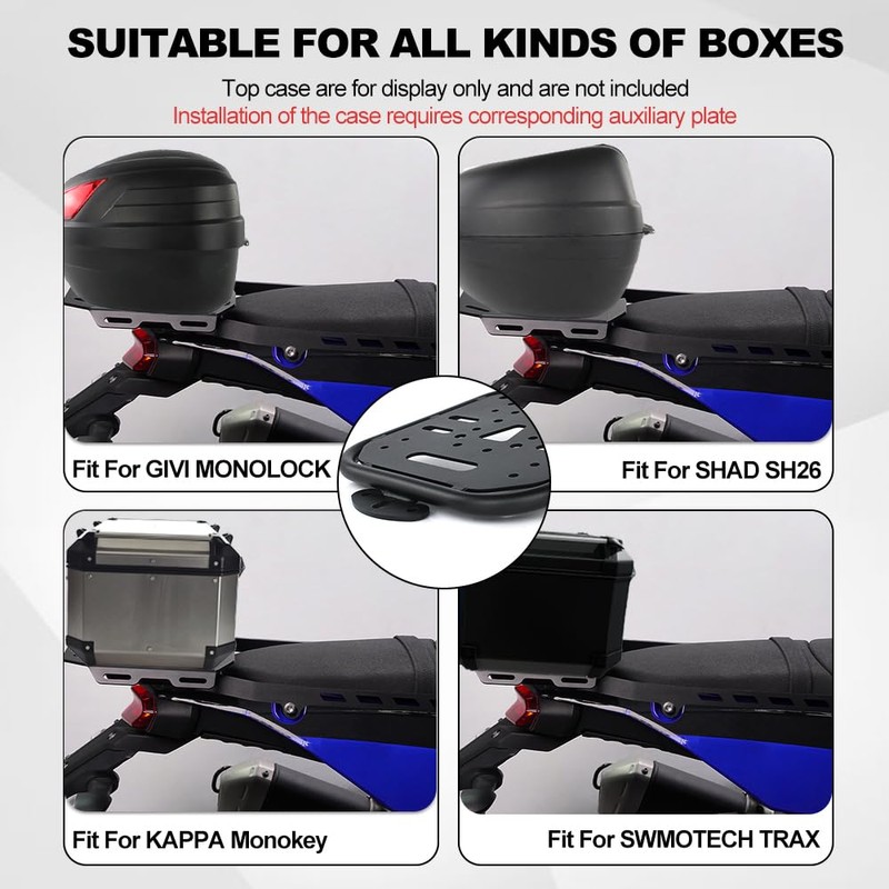 Xitomer Motorcycle Side Rack & Rear Rack with Driver Backrest
