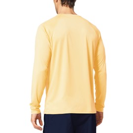 BALEAF Men's Sun Protection Shirts UV SPF T-Shirts UPF 50+ Long Sleeve Rash Guard Fishing Running Quick Dry Custard Size XXL