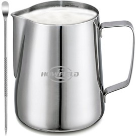 12 oz Stainless Steel Milk Frothing Pitcher – Espresso Pitcher with Latte Art Pen, Perfect for Espresso, Cappuccino, and Latte Art