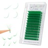 ANNAFRIS Eyelash Extensions, Colourful Easy Fan Lashes, Green 0.07 LU