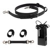 Perfect Fit firefighter radio strap and holder leather Bundle Set