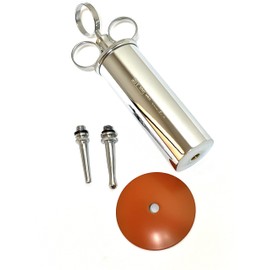 CynaMed -Premium Ear Wax Removal Syringe 8 OZ,6 OZ,4OZ,3 OZ - Brass with Chrome Finish Ideal for Household, EMT, Firefighter, Police, Medical Student, School and Hobby (3 OZ)