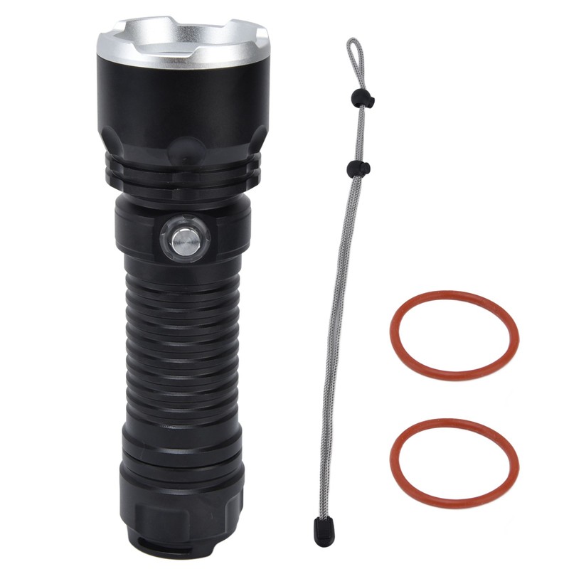 Dive Light IPX6 Waterproof 5000lm Adjustable Brightness Aluminium Alloy Durable