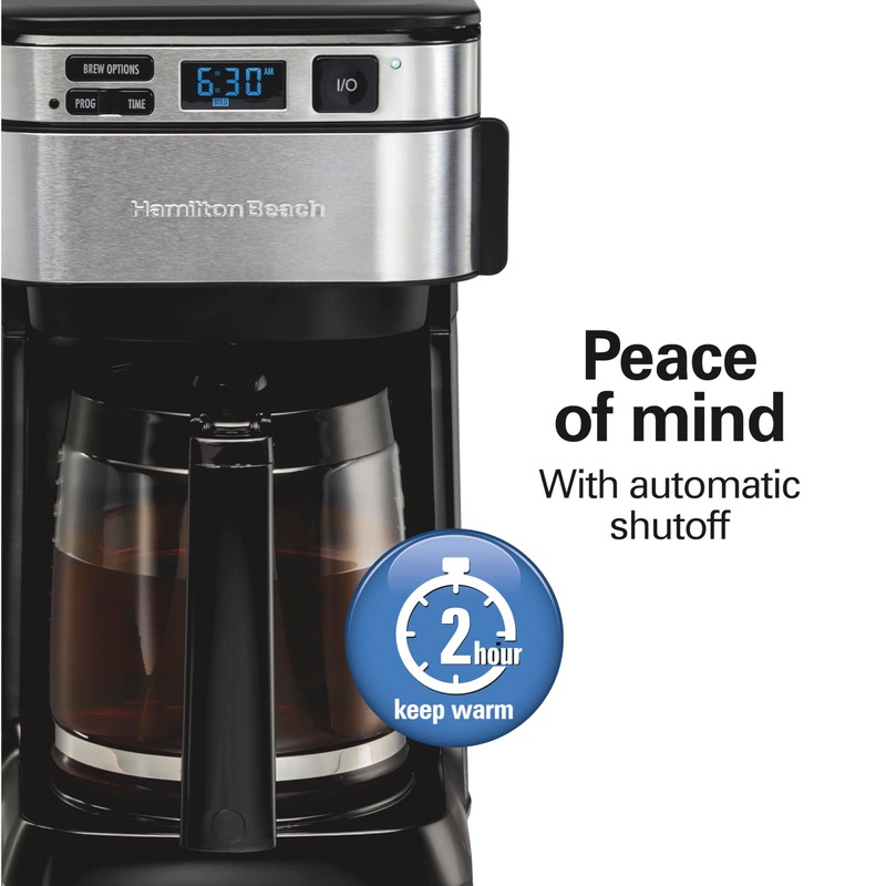 Hamilton Beach 12 Cup Programmable Coffee Maker, FrontFill Drip Coffee