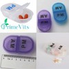 PRIMEVITS 2 Compartments Am Pm Small Pocket Mini Pill Case