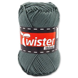 Frida's Wollhaus Twister 50 g Ibiza Plain Cotton Knitting Crochet Summer Yarn Baby Yarn 24 Colours (98 | Grey)