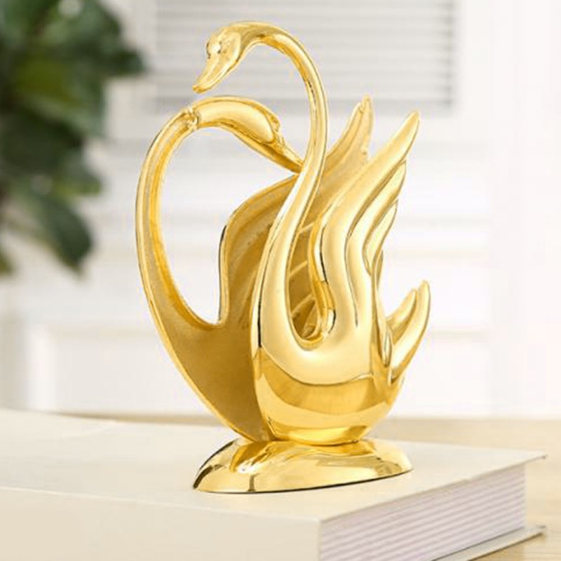 Gold Napkin Holder Elegant Modern Tissue Dispenser Stand Zinc Alloy