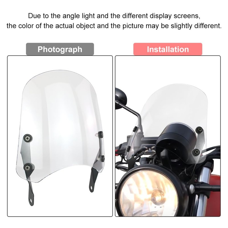 Xitomer Windshield Windscreen Compatible with Moto Guzzi V7 750 II