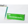 Disposable Scalpels Sterile Surgical Blade Size 12 Stainless Steel with