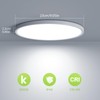 OTREN LED Flat Ceiling Light, 6500 K Round Bathroom Lamp,