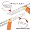 Adjustable Carpentry Square Bevel Gauge T Bevel Blade Ruler with