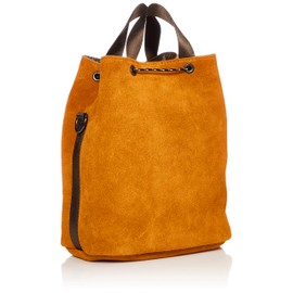 Assob Suede Drawstring Bag, Shoulder Bag, Water Proof Suede, Draw String Bag Orange