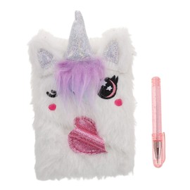 Operitacx 1Set DIY Unicorn Plush Notebook with Pen Portable Journal for Teens for Travel School Scrapbooking Creative Projects Writing Notepad for Women