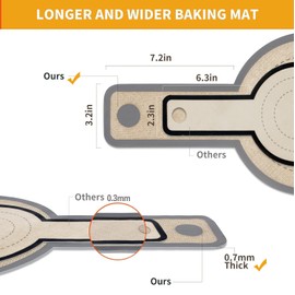 Silicone Bread Sling, Non-Stick, for Dutch Oven Liners, 2 Pieces, Easy to Clean Reusable Silicone Bread Baking Mat with Long Handles, Ideal for Transferring Sourdough Bread (Oval and Round)