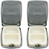 Set of 2 Etched Rectangular Pocket Purse Pill Box &