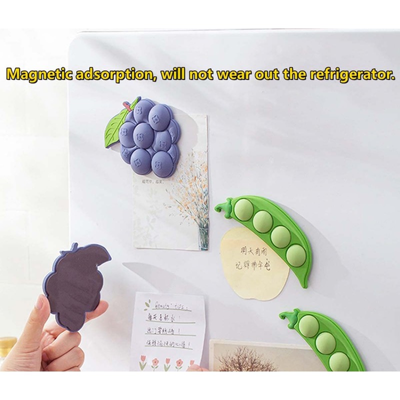 Fruit Magnetic Refrigerator Sticker, Creative Particle Magnetic Sticker (Blueberry, 2