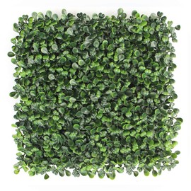 YIYIBYUS Artificial Boxwood Panels 48Pcs 10" x 10" Grass Wall Panels Artificial Grass Wall Panels Privacy Hedge Screen UV Protected Suitable for Outdoor Indoor Garden Fence Backyard and Decor