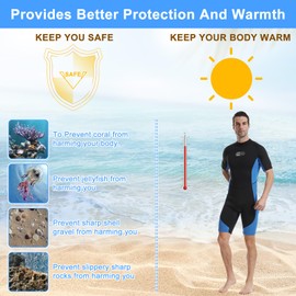 Wetsuit for Men Women, 3MM Shorty/FullWetsuit Neoprene Mens Womens Wetsuit Full Body in Cold Water Keep Warm for Diving Surfing Snorkeling Kayaking