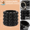 YANWE1 Bubble Vase, Black Ceramic Vase, Modern Vase, Boho Vase,