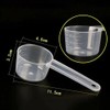 JIHUOO 4 Pcs Clear Plastic Measuring Scoops Reusable Measure Spoons