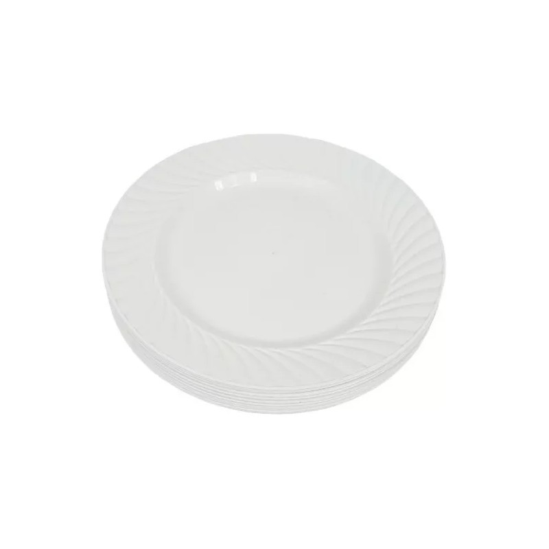 Boris 50 Platos Trinche De Platico Diámetro 26cm Capacidad 650ml