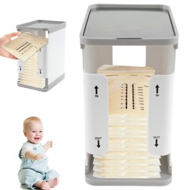 ZLHETWT Breastmilk Freezer Organizer 1700ml Breast Milk Storage Organizer Reusable Breast Milk Storage Tower First in First Out Breastmilk Bag Organizer for Freezing Breastmilk Freezer 20.5×16.5×12cm