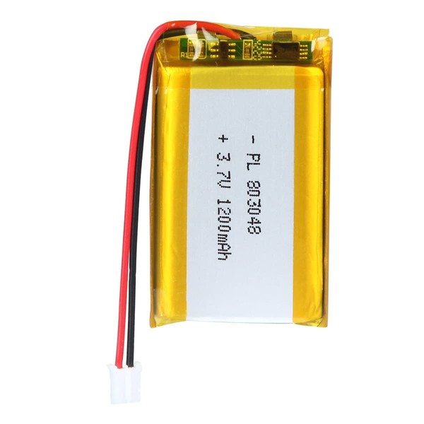 3.7V 1200mAh 803048 Lipo battery Rechargeable Lithium Polymer ion Battery with JST Connector