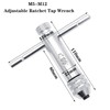 QISF Adjustable Ratchet Tap Wrench，T-Handle Threading Wrench for Metric M5-M12