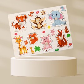 2 Sets Wooden Puzzle 3 Years, Wooden Puzzle Children, Puzzle from 1-3 Years, Wooden Toy from 2 Years, Wooden Puzzle from 1-3 Years