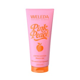 WELEDA Organic Pink Peach Limited Edition Shower Gel - Natural Cosmetics Shower Soap for Men and Women with Peach / Jasmine Fragrance - Natural Skin Care Shower for Cleaning Face and Body (Vegan, 200 ml)