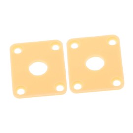 SUPVOX 2pcs Adjustable Electric Guitar Jack Socket Covers Durable Plastic Rectangular Plate for Output Jack Protection Easy Installation Secure Fit for Various Guitar Models