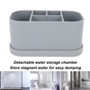 Silicone Toothbrush Toothpaste Holder Multipurpose 5 Slots Drainage Holes Bathroom