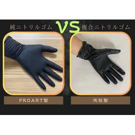 [THE BEST IN PERSONAL SECURITY PRO ART EST 1979] Nitrile Gloves, Black, 50 Pieces, Premium Diamond, Thick, Disposable Gloves, S, M, L, XL, Food Sanitation Act Compliant, Powder Free, For Both Right and Right Use, Thickness: 0.008 inches (0.2 mm), Black (