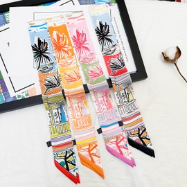 4pcs Purse Scarf Fashion Handbag Handle Ribbon Lightweight Scarf Head Hair Ribbon Skinny Scarf For Women