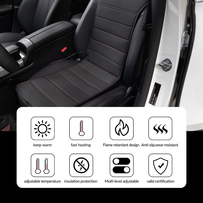 XUKEY W/Smart Remote Car Seat Cover Cushion Heated Warmer Driver