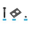 PATIKIL Skateboard Riser Pads Screws Set, 2 Pack 6mm Rubber