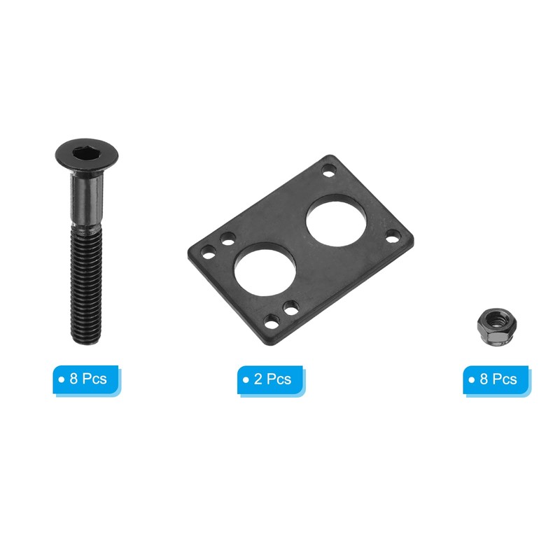 PATIKIL Skateboard Riser Pads Screws Set, 2 Pack 6mm Rubber