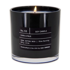 Lulu Candles | Capri Citrus | Luxury Scented Soy Jar Candle | Hand Poured in The USA | Highly Scented & Long Lasting (9 Oz.)