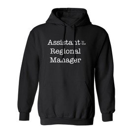 zerogravitee Assistant to the Regional Manager Adult Hooded Sweatshirt in Black - Large