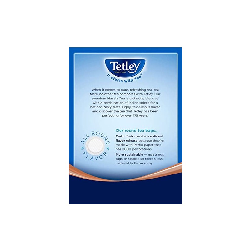 Tetley Tea, Masala, 72-Count Tea Bags (Pack of 3)