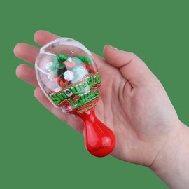 Christmas Lollipops, Fruit Flavored Snow Globe Suckers, Holiday Gifts and Candy Stocking Stuffers (Pack of 3)