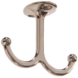 Hillman Hardware Essentials 852304 Under Shelf Coat Hook Nickel -2 Pack