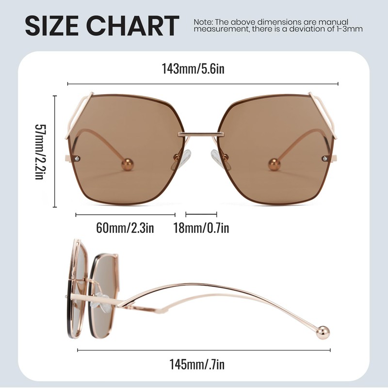 Cyxus 1124 Women's Sunglasses, Large, Polygon Frame, UV Protection, UV